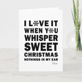 Whisper Sweet Nothings Holiday Christmas Card Kaart