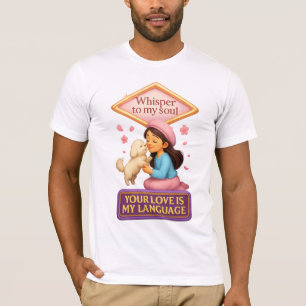 Whisper to My Soul Koreaans Pastel Meisje met Malt T-shirt
