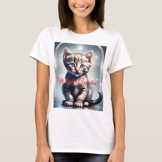 "Whisper Wishes" Kitten T-shirt (Voorkant)