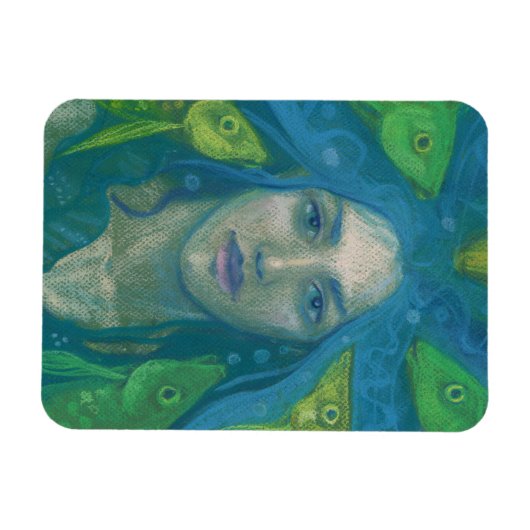 Whisper, Zeemeervis Surreal Fantasy Art Painting Magneet (Horizontaal)