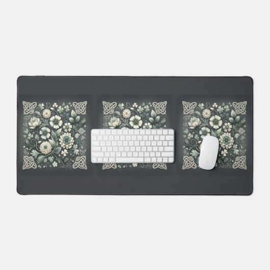 Whispered Clover Knotwork Garden Bureaumat (Keyboard & Muis)
