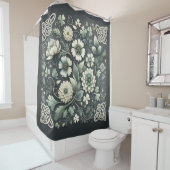 Whispered Clover Knotwork Garden Douchegordijn (In situ)