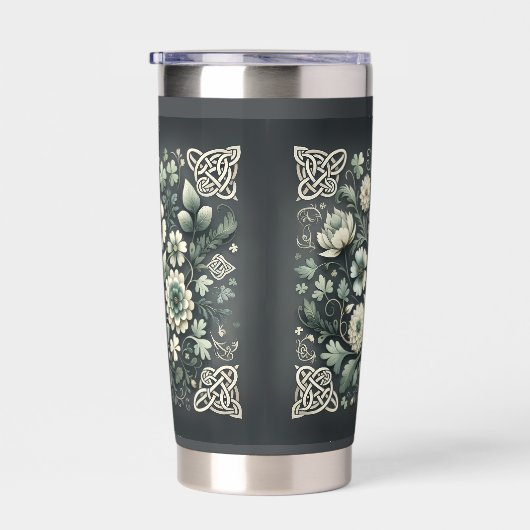 Whispered Clover Knotwork Garden Geïsoleerde Drinkbeker (Rechts)