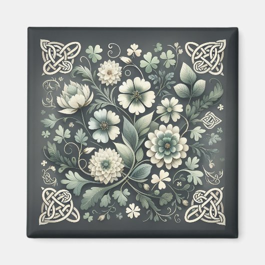 Whispered Clover Knotwork Garden Magneet (Voorkant)