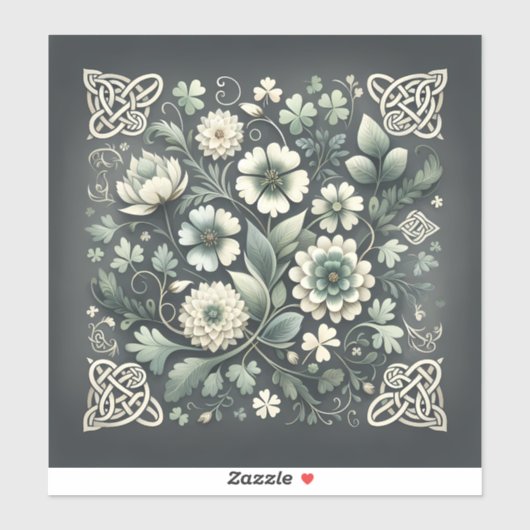Whispered Clover Knotwork Garden Sticker (Vel)