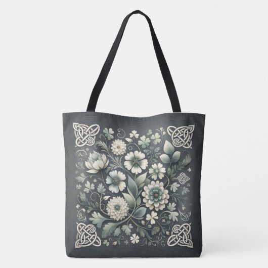 Whispered Clover Knotwork Garden Tote Bag (Achterkant)