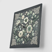 Whispered Clover Knotwork Garden Vierkante Klok (Hoek)