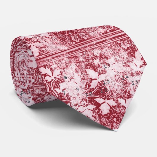 Whispered Conversations (rood) Stropdas (Opgerold)