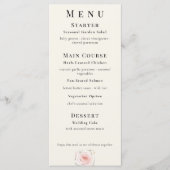 Whispered Petals Elegant Minimalist Wedding Menu (Voorkant)
