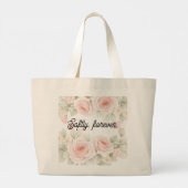 Whispered Petals Elegant Simple Wedding Keepsake  Grote Tote Bag (Achterkant)