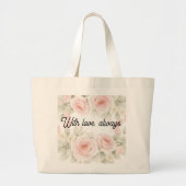 Whispered Petals Elegant Simple Wedding Keepsake  Grote Tote Bag (Voorkant)