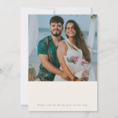 Whispered Petals Minimalist Elegant  Bedankkaart (Achterkant)