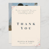 Whispered Petals Minimalist Elegant  Bedankkaart (Voorkant / Achterkant)