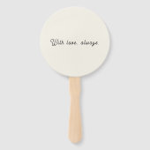 Whispered Petals Round Elegant Minimalist Wedding Handwaaier (Achterkant)