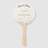 Whispered Petals Round Elegant Minimalist Wedding Handwaaier (Voorkant)