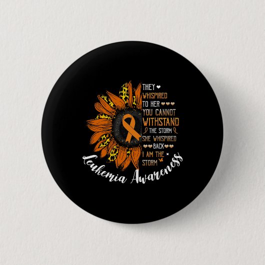 Whispered terug Ik ben het Storm leukemie bewustzi Ronde Button 5,7 Cm (Voorkant)