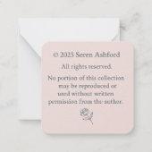 Whispered words- Volume 1_ AUTHENTICITY & ORIGIN  Notitiekaartje (Achterkant)