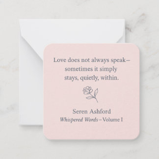 Whispered Words-Volume 1_card# 10 Notitiekaartje