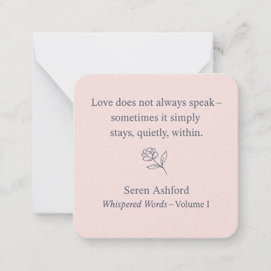 Whispered Words-Volume 1_card# 10 Notitiekaartje (Voorkant)