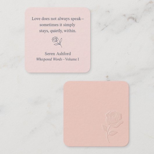 Whispered Words-Volume 1_card# 10 Notitiekaartje (Voorkant / Achterkant)