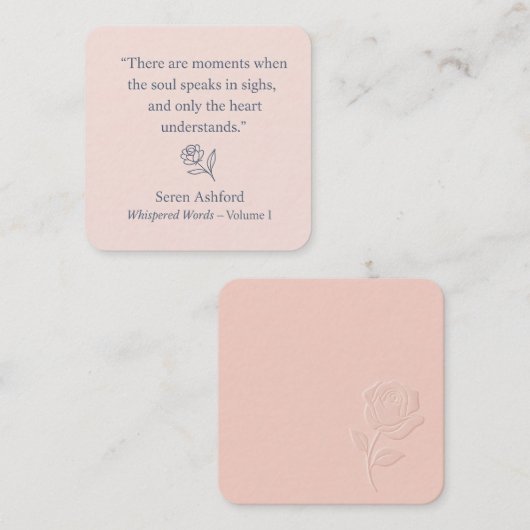 Whispered Words-Volume 1_card# 11 Notitiekaartje (Voorkant / Achterkant)