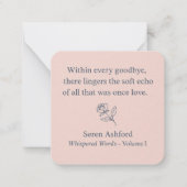 Whispered Words-Volume 1_card# 12 Notitiekaartje (Voorkant)