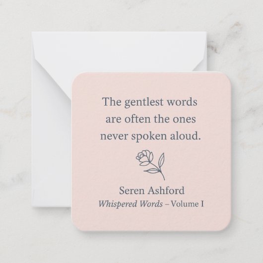 Whispered Words- Volume 1. Card# 3 Notitiekaartje (Voorkant)