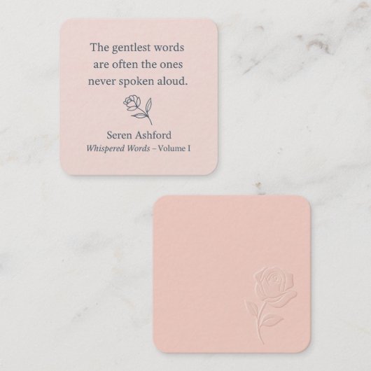 Whispered Words- Volume 1. Card# 3 Notitiekaartje (Voorkant / Achterkant)