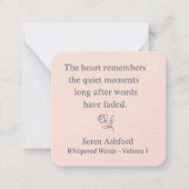 Whispered Words- Volume 1_card# 5 Notitiekaartje (Voorkant)
