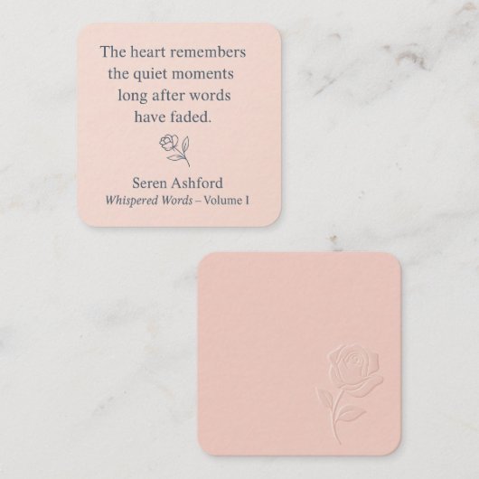 Whispered Words- Volume 1_card# 5 Notitiekaartje (Voorkant / Achterkant)
