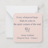 Whispered Words-Volume 1_card# 7 Notitiekaartje (Voorkant)