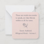 Whispered Words-Volume 1_card# 9 Notitiekaartje (Voorkant)