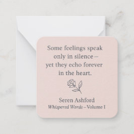 Whispered Words – Volume I .Card# 2 Notitiekaartje