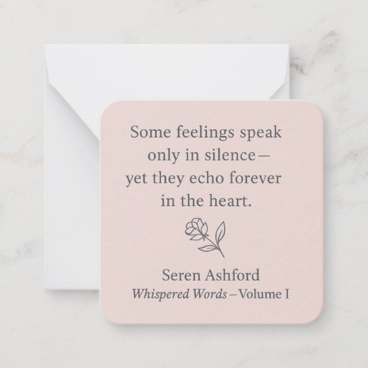Whispered Words – Volume I .Card# 2 Notitiekaartje (Voorkant)