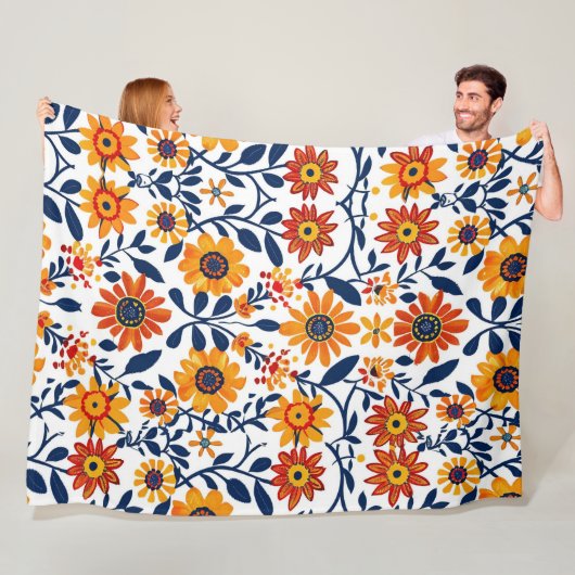 Whispering Blooms 60x80 Fleece Deken (In situ)
