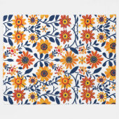 Whispering Blooms 60x80 Fleece Deken (Voorkant (Horizontaal))