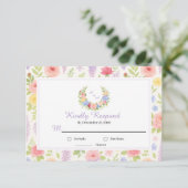 Whispering Blooms RSVP Kaartje (Staand voorkant)