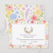 Whispering Blooms RSVP Kaartje (Voorkant / Achterkant)