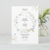 Whispering Blossoms Huwelijksuitnodiging Kaart (Staand voorkant)