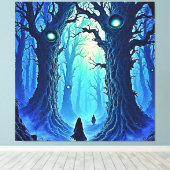 Whispering Bossen Dark Fantasy Canvas Afdruk (Insitu (Houten vloer))