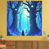 Whispering Bossen Dark Fantasy Canvas Afdruk (Insitu (Woonkamer))