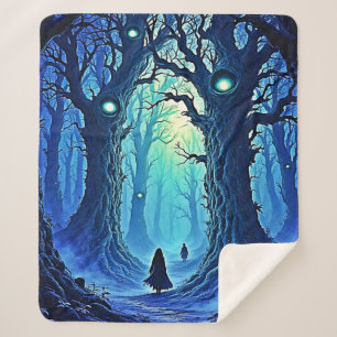 Whispering Bossen Dark Fantasy Sherpa Deken