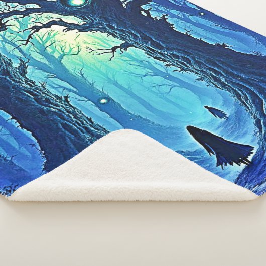 Whispering Bossen Dark Fantasy Sherpa Deken (3/4)