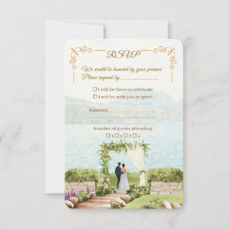 Whispering Botanica Huwelijks RSVP Kaart – Waterve