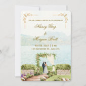 Whispering Botanica Watercolor Wedding Invitation Kaart (Voorkant)