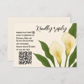 Whispering Callas QR Code RSVP-kaart RSVP Kaartje (Voorkant / Achterkant)
