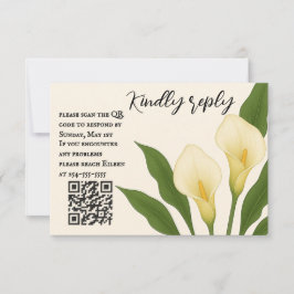 Whispering Callas QR Code RSVP-kaart RSVP Kaartje