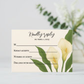 Whispering Callas RSVP Card Kaartje (Staand voorkant)