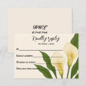 Whispering Callas RSVP Card Kaartje (Voorkant / Achterkant)