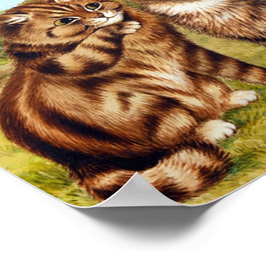 Whispering Cat, Louis Wain Poster (Hoek)